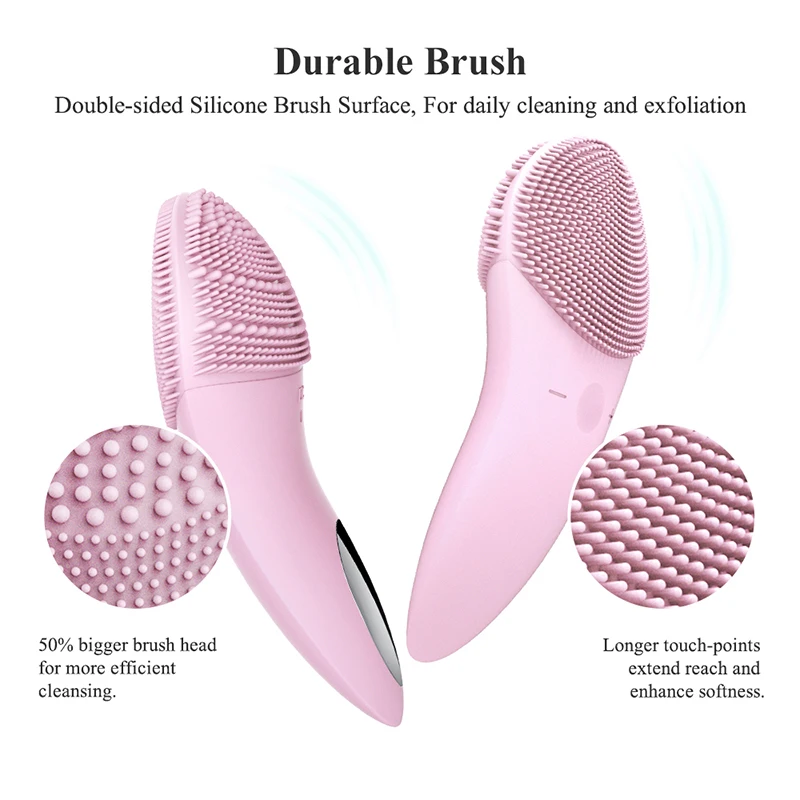 Escova de Limpeza Touchbeauty Facial Vibração Sônica Face Cleaner Dupla Silicone Profunda Poros Limpeza Rosto Massageador Tb-1788p 3 Beleza e saúde