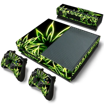 

Best price new arrival item green weed leaves skin sticker for Xboxone Console and Two Controller stickers #TN-Xboxone-0027