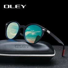 OLEY, брендовые, дизайнерские, классические, поляризационные солнцезащитные очки, для мужчин и женщин, для вождения, круглая оправа, солнцезащитные очки, мужские, очки, UV400, Gafas De Sol, Y4296