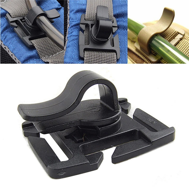 

Outdoor Sports Bag Drinking Water Tube Clip Holder Rotatable Drinking Straw Tube Hose Webbing Clip Water Pack Bag Pipe Clamp
