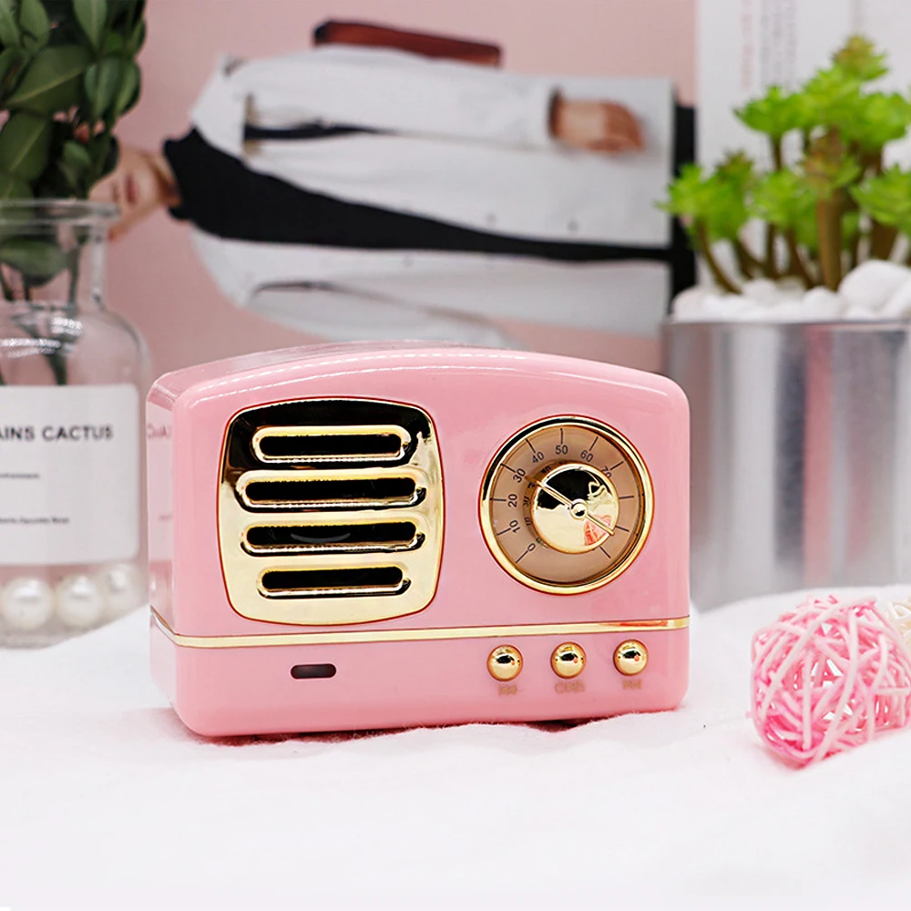 

Mini Bluetooth Speaker Retro Portable Wireless Portable Bluetooth Speaker Radio USB/TF Card Music Player HIFI Subwoofer Speaker