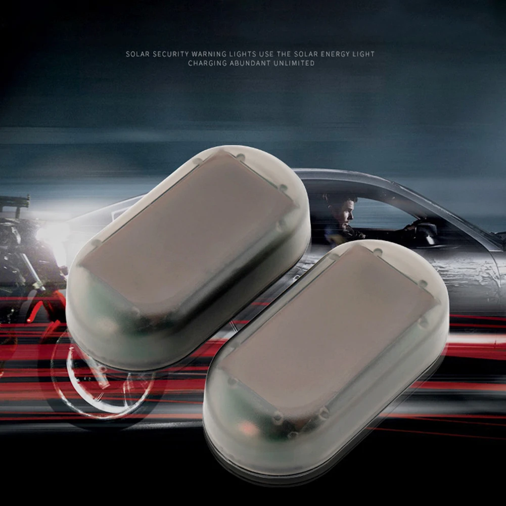 

Strobe Signal Security System Universal Flash Warning LED Light Alarm Lamp Car Solar Power Simulation Fake Anti-theft Caution