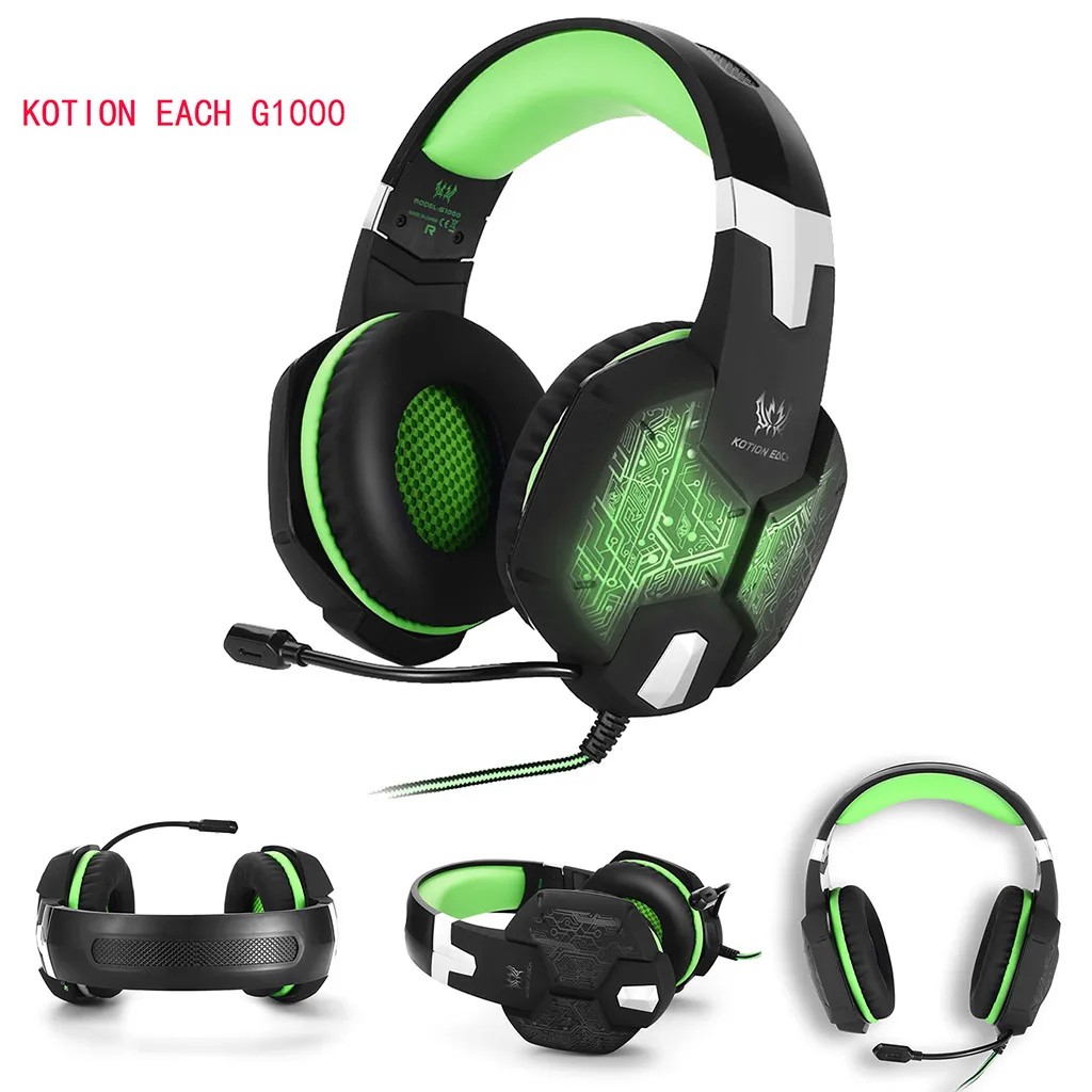 

Kraken Pro V2 Gaming Headset with Microphone Oval Ear Cushions Analog 3.5 mm for PC for Xbox One for PS4 eSport Headphone