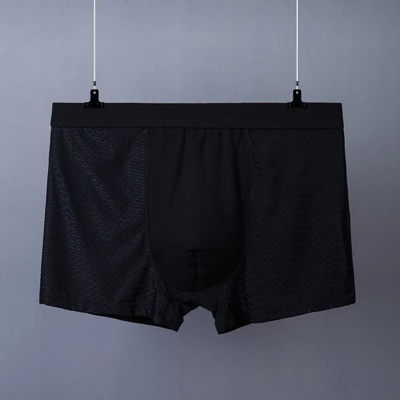 

DEWVKV Hot Selling In 2019 Homme Comfortable Mesh Thin Solid Cotton Breathable Summer Explosion Short Sport Size XL-7XL HJH