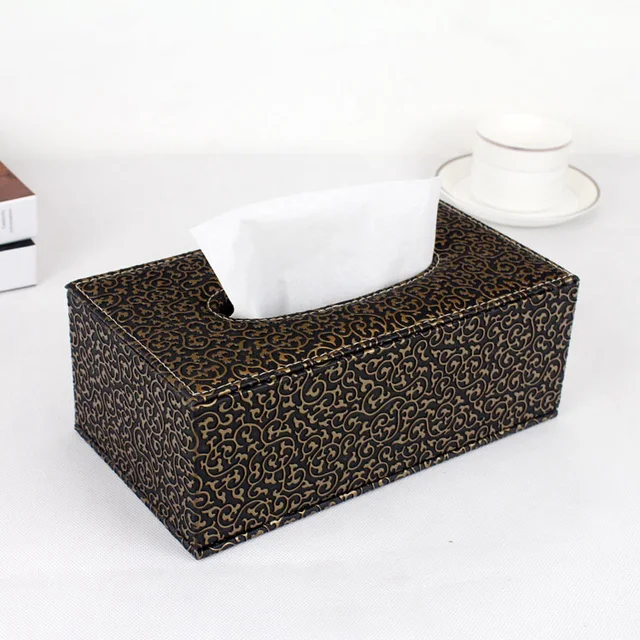 Magnetic Lock Wooden Struction Leather Rectangle Tissue Box Holder Magnetic Lock Wooden Struction Leather Rectangle Tissue Box Holder Napkin Toilet Paper Dispenser Case