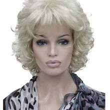 StrongBeauty короткий полный кудрявый синтетический парик для женщин Платиновый Блондин Цвет