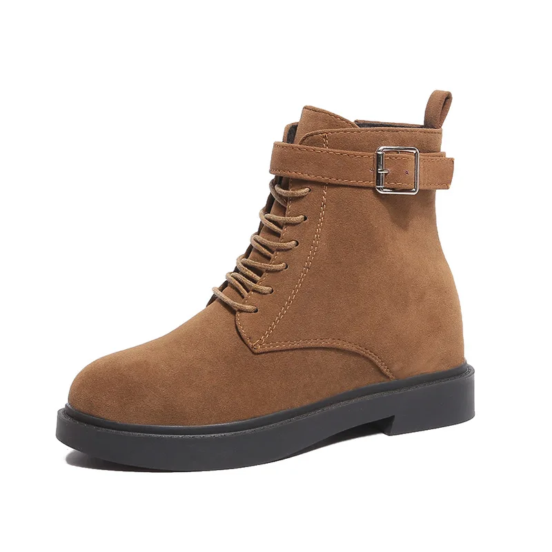

2018 autumn and winter Martin boots British style Korean version of the wild low boots women's boots brwon 0221