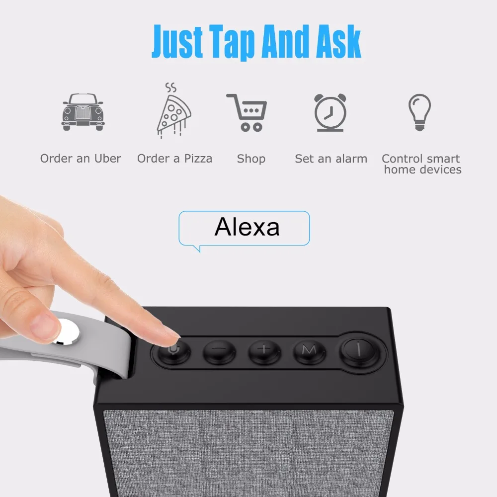 Eson стиль WiFi Bluetooth динамик HiFi стерео звук 1000 мАч батарея IPX6 Водонепроницаемый Alexa смарт динамик