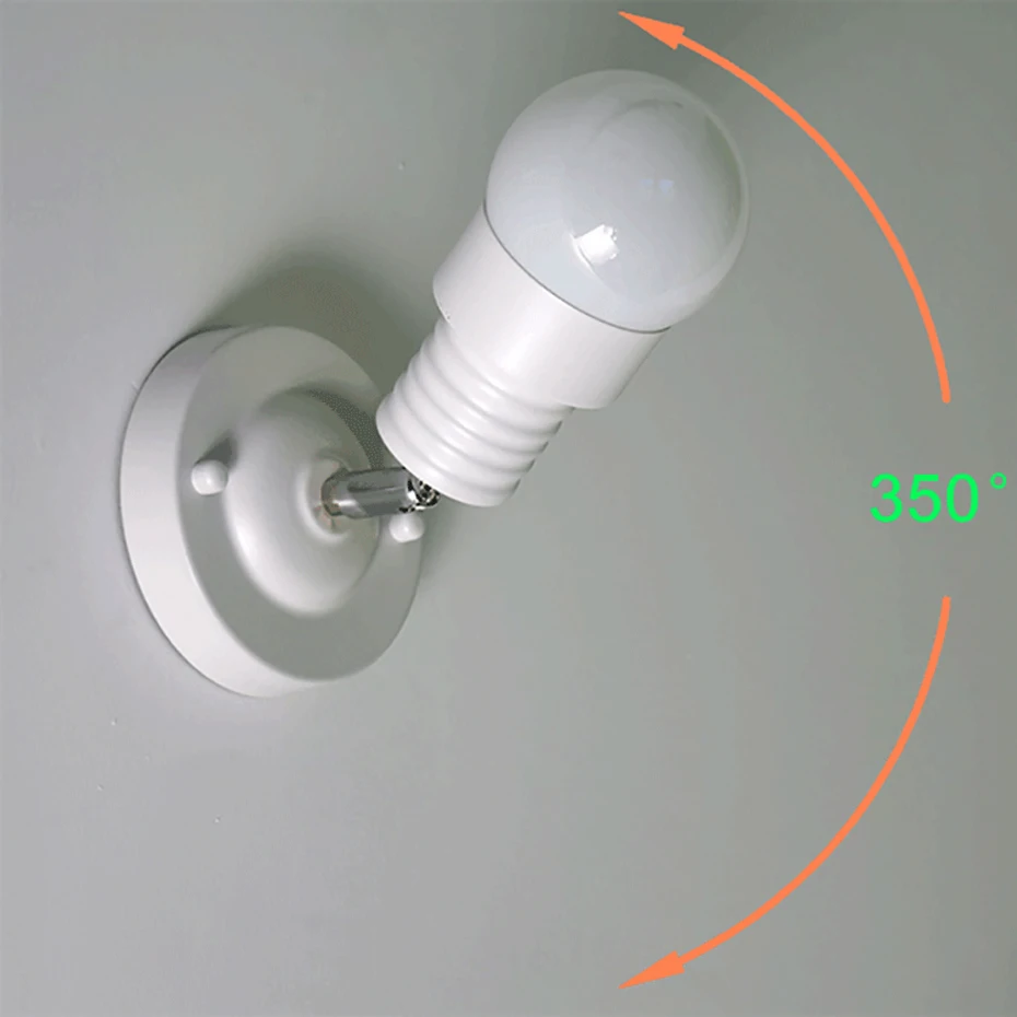 Modern ceramic adjustable lamp holder style bedside antique wall lamp single-head living room lights vintage fashion bar lamps