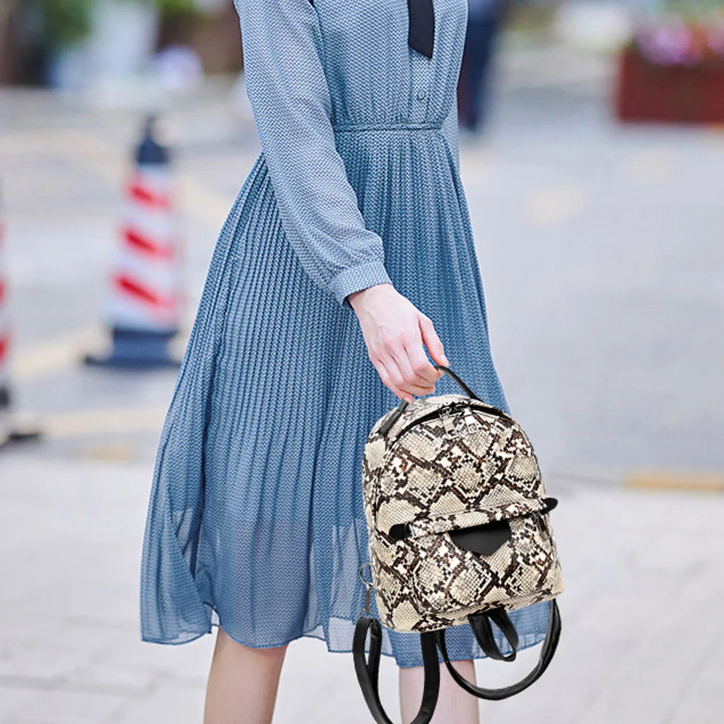 Женский леопардовый Рюкзак Aelicy из искусственной кожи под змеиную кожу модная