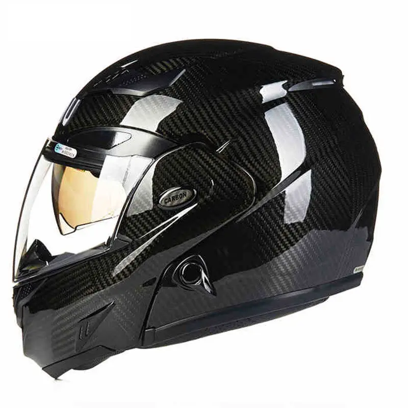 AMU Carbonfiber флип шлем для лица мото взрослых мужские cascos capacete мотоциклетный