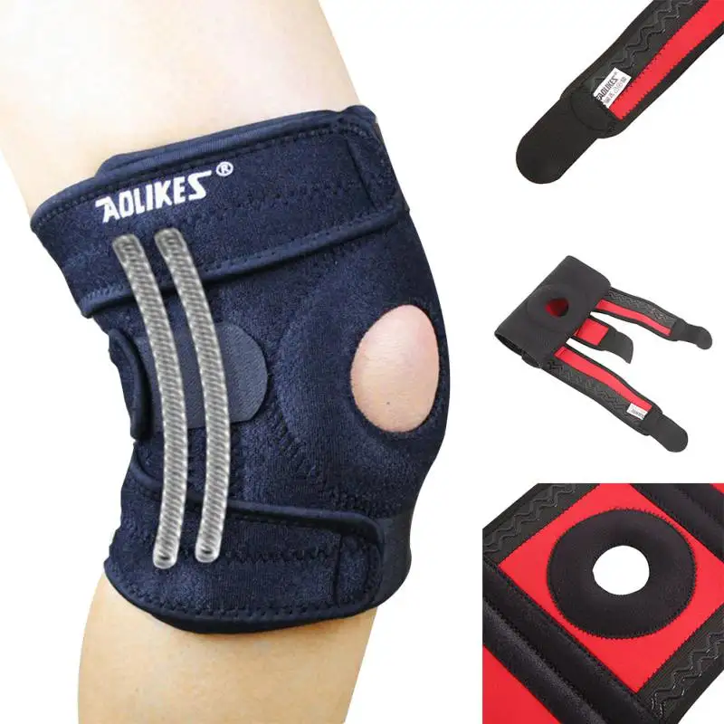 

Hot Springs Mountaineering Support Knee Pad With 4 Cycling Knee Mountain Bike Kneepad Brace Protector 1Pcs New
