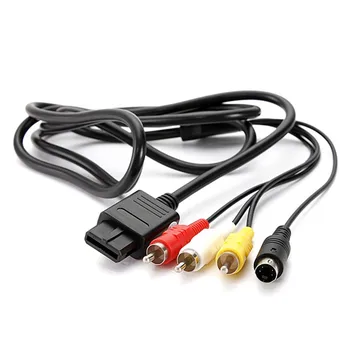 

1.8M 6FT AV TV S-Video Super For Nintendo For Gamecube 64 For SNES For NGC For N64 AV Cable