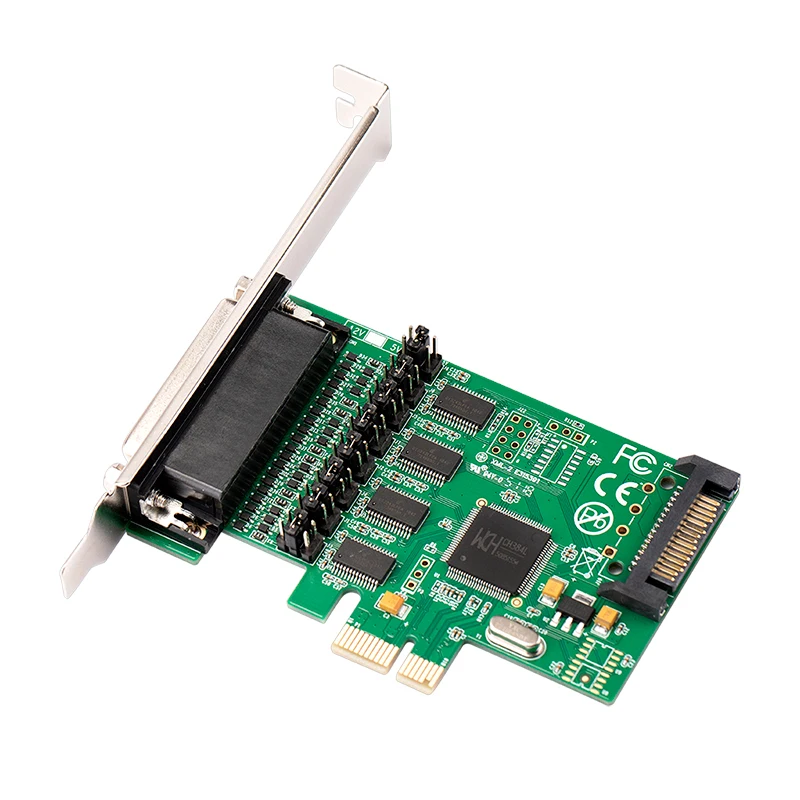 Серийный адаптер 4 порта RS 232 последовательный DB9 PCI Express адаптер RS232 к PCIe конвертерная карта PCI e RS-232 Плата расширения WCH384 чип