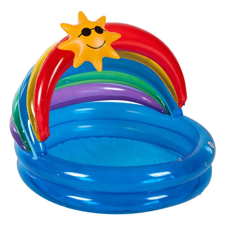 PVC Inflatable Baby Green Bathing Pool Rainbow Sun Prevention Baby Tub Child Family Fishing Pond Hot Style baby bath