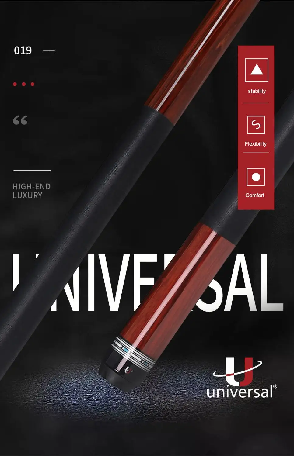 

Hotsales Universal Billiard 019 Pool Cue Stick 12.75mm Tip Technology Billiard Kit Professional Handmade for Athletes China 2019