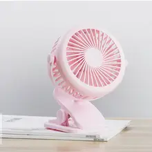1 шт. портативный мини-вентилятор с зажимом на вентиляторе, 5 в постоянного тока, портативный USB Перезаряжаемый вентилятор на 360 °, Регулируемый воздушный охладитель для детской коляски, настольного зала, путешествий