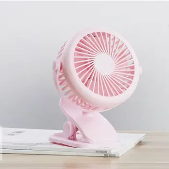 

1Pcs Protable Clip on Fan DC 5V Portable USB Rechargeable Mini Fan 360° Adjustable Air Cooler for Baby Stroller Desk Gym Travel