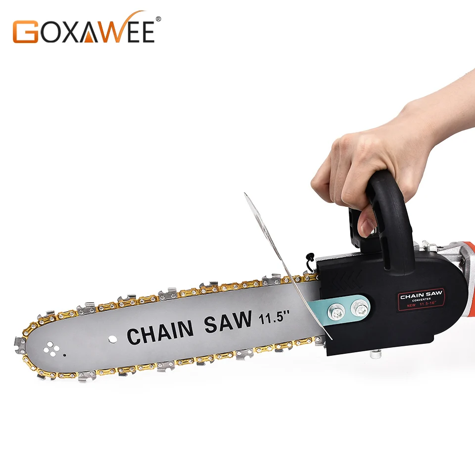 GOXAWEE 11.5 Inch Electric Chain Saw Bracket Set For M10 Chainsaw Electric Angle Grinder Woodworking Power Tools