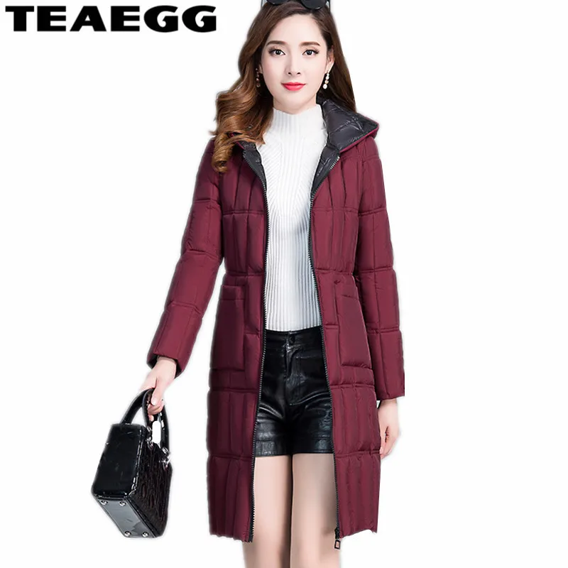 TEAEGG Thick Hooded Woman Winter Coats And Jackets Parka Feminina Casual Black Winter Coat Women Clothes Plus Size 5XL AL1480