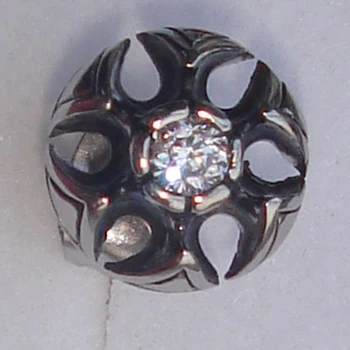 

men jewelry cool men/boy's clear cz 316L stainless steel earring stud punk