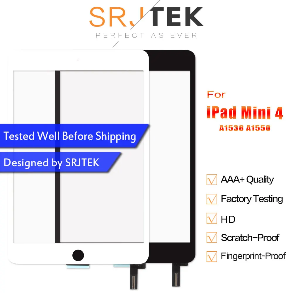 

Digtizer For iPad Mini 4 Screen Touch Panel For iPad Mini4 Touchscreen A1538 A1550 Glass Senor Replacement Parts no Home Button