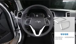 2 предмета для hyundai Tucson 2016 2017 2018 ABS Chrome Руль нижней раме Крышка отделка комплект