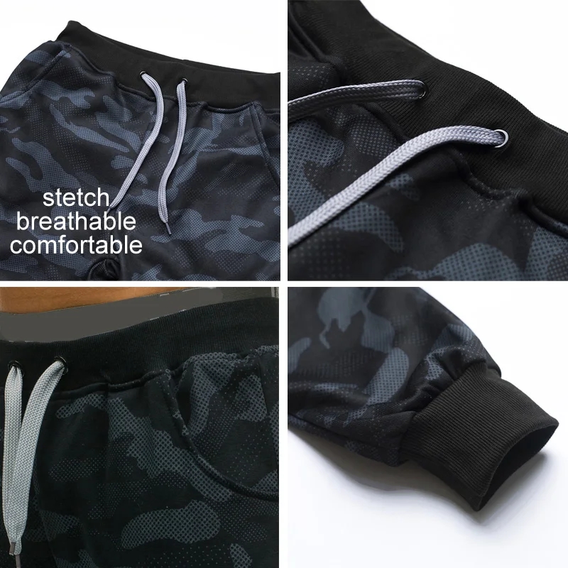 LOMAIYI جديد تمتد Sweatpants الرجال كامو بنطال رياضي الرجال السراويل التمويه ركض الذكور السراويل الترنك رجل عرق السراويل BM313