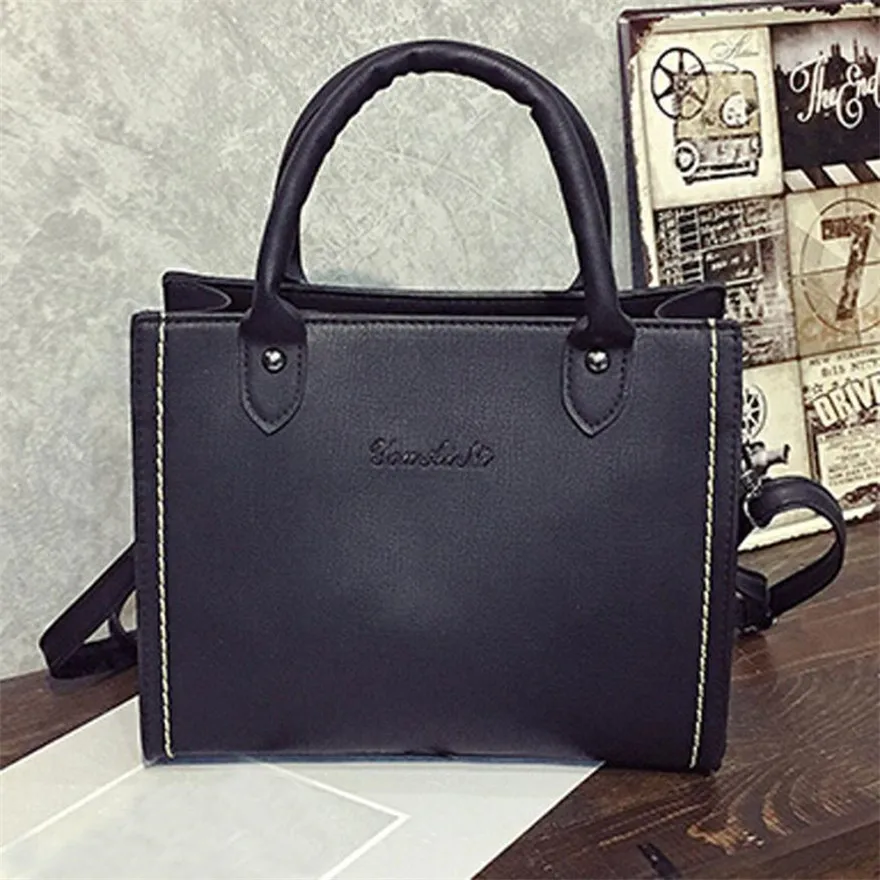 

MOLAVE Handbag Bag Female Solid Bags for Girls Zipper Women's Fashion Leather Shoulder Totes Corssbody Bag Handbag Jul18PY