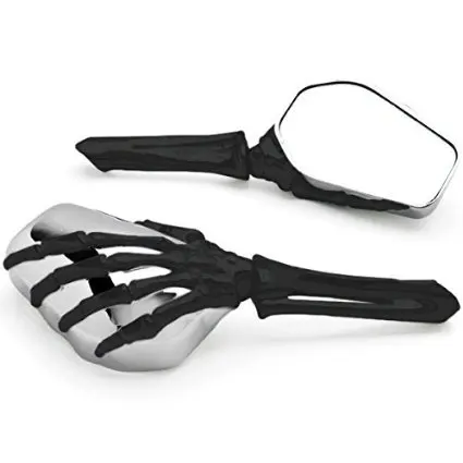 

Cool Style Skull Chrome and Black Motorcycle Skeleton Bone Hands Side Mirrors For Harley Davidsons Suzuki For Honda For Kawasaki