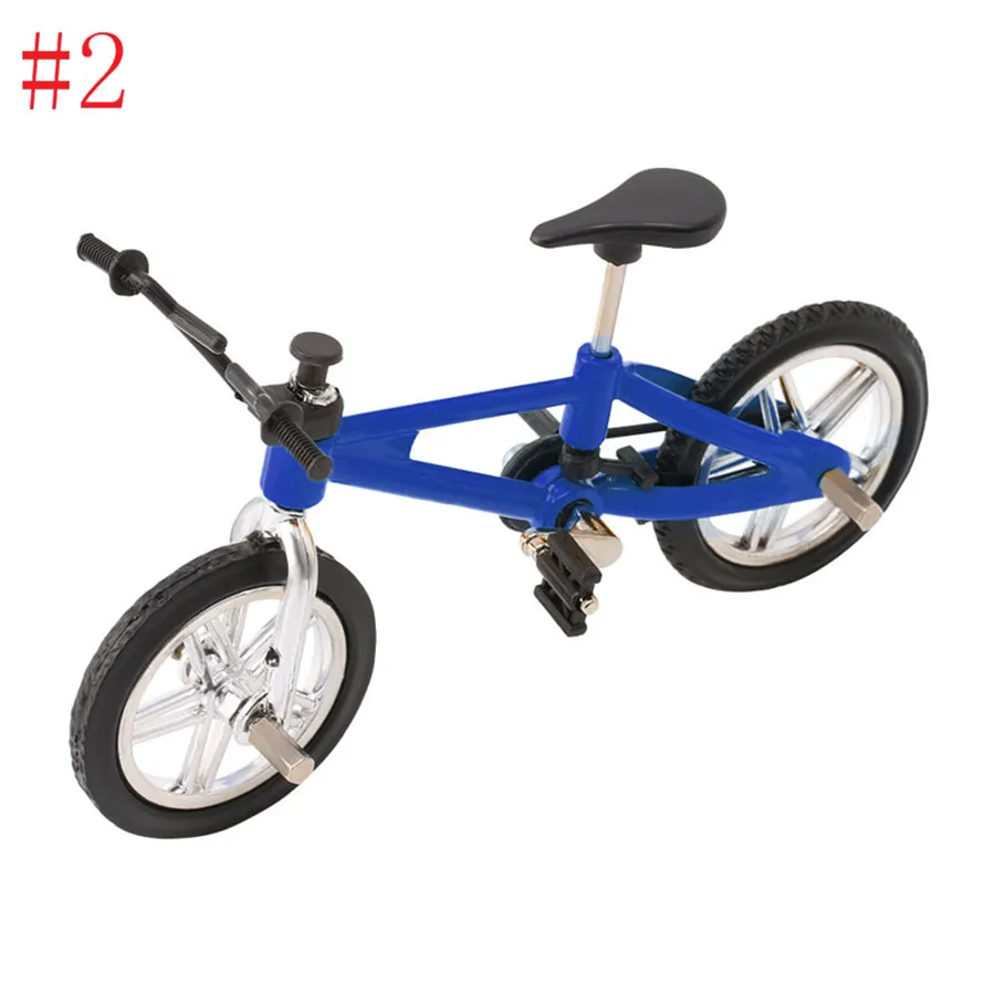 Мини Палец BMX велосипед Флик Трикс Finger Bikes игрушки BMX велосипед модель велосипеда гаджеты Новинка кляп игрушки для детей Подарки - Цвет: Синий