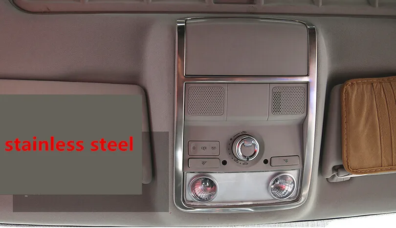 

Car Styling Reading Lamp Cover Reading Light Cover Sticker For Volkswagen Sagitar Jetta MK6 2012 2013 2014 Stainless Steel 1pc