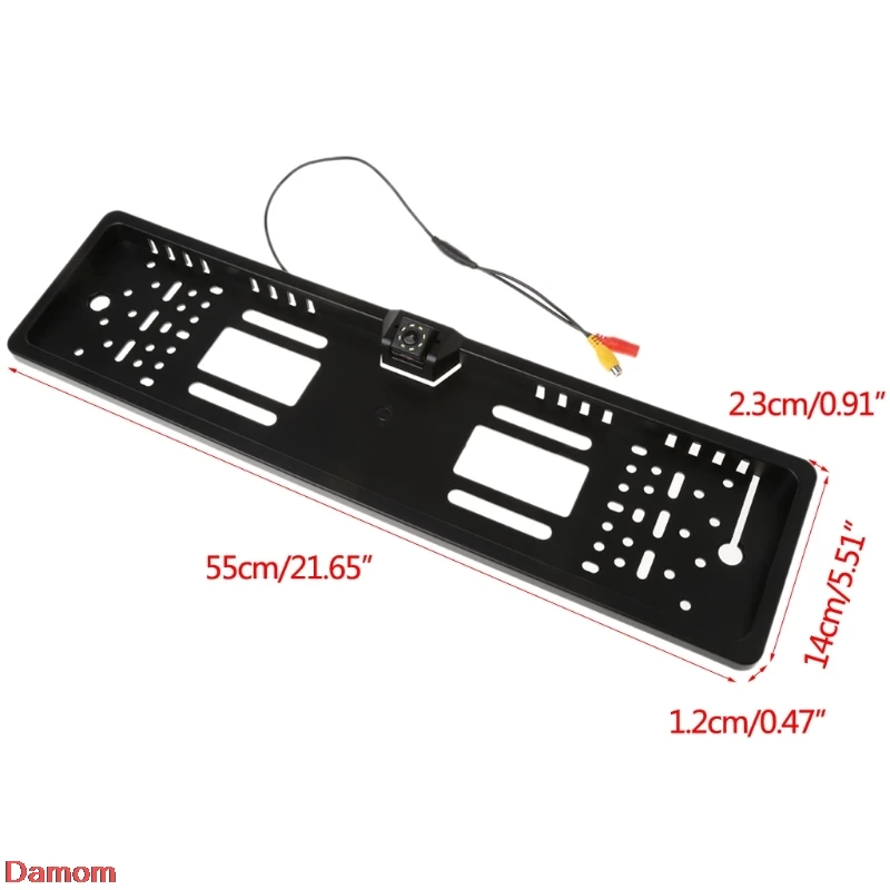8 светодиодный автомобильный Автомобильный Европейский резервный номерной знак рамка заднего вида Парк камера заднего вида