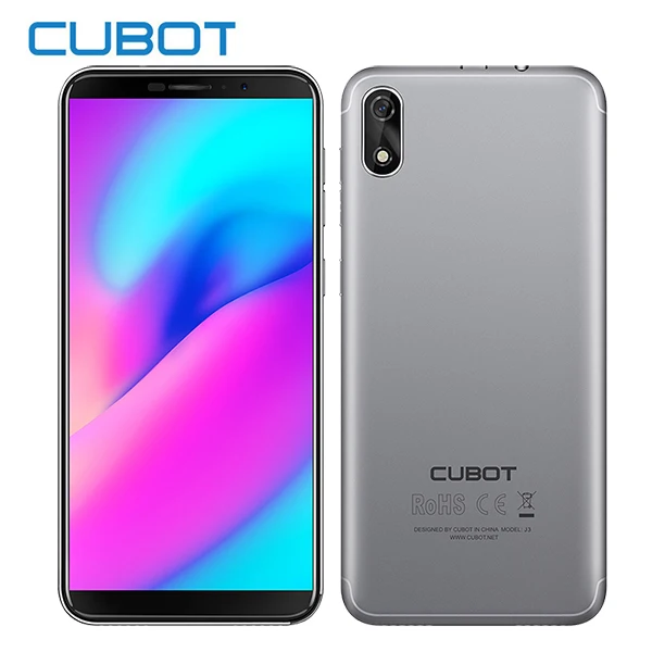 Cubot J3 18:9 5,0 ''дисплей Android Go Face ID MT6580 четырехъядерный 1 ГБ ОЗУ 16 Гб ПЗУ мобильный телефон две камеры мобильный телефон 3g - Цвет: Grey