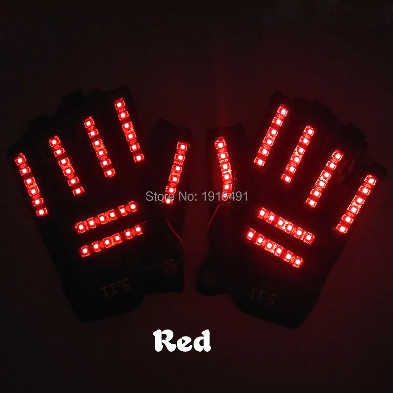 

Laser Payday Spooky Skeleton Gloves Led String Dazzling Glow In Dark Ghost Party Golves Holiday Lights Nighttime Prom Favors