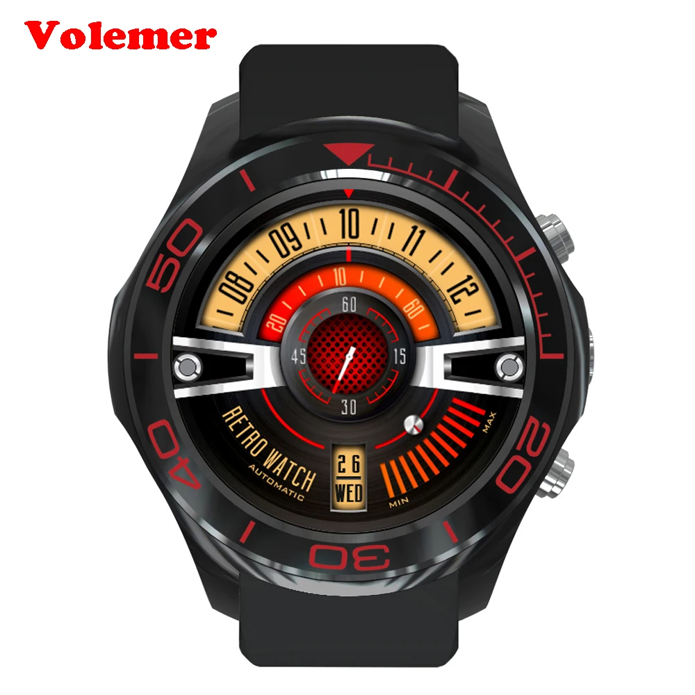 

Volemer Smartwatch Wristwatch Mens MTK6572 Android 5.1 OS GPS Smart Watch Phone With 2.0 MP Camera support Wifi 3G SIM card