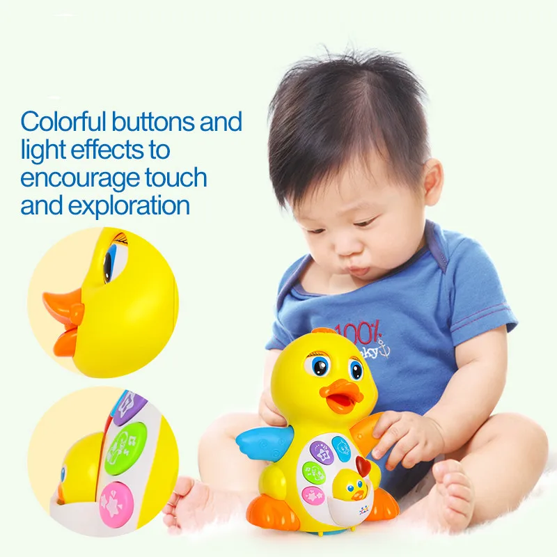 Горячая продажа Детские игрушки EQ хлопает желтая утка Младенческая Brinquedos Bebe