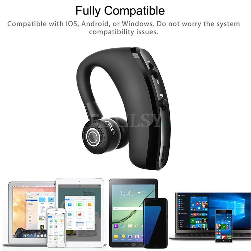 FGCLSY 2019 New V9 Wireless Bluetooth Earphone Stereo Handsfree call Business Headset with Mic For iPhone Samsung