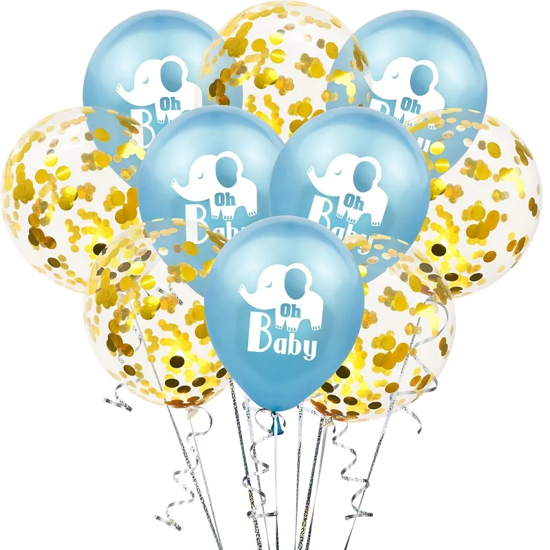 10 шт слоненок воздушный шар Oh Baby &quotКонфетти&quot детский душ вечерние объявление