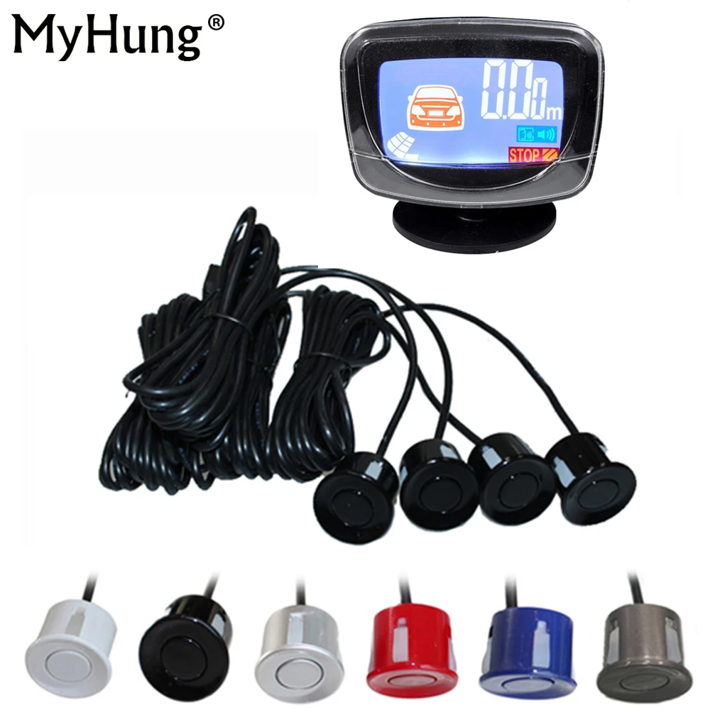 Car Lcd Display Parking Sensor Reverse Assistance Backup Radar Monitor