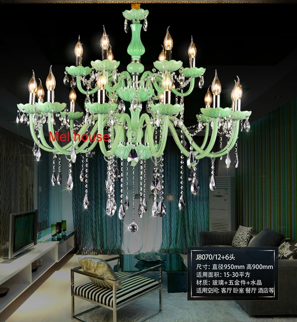 Green Crystal Chandelier Light Re Hanging Lamp Luminaria Green Crystal Chandelier Light Re Hanging Lamp Luminaria Home Decoration Large Loyal Imperial Luxury Chandeliers