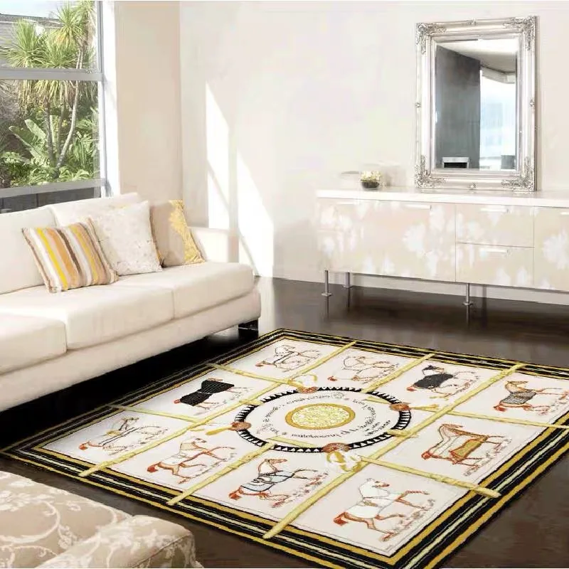 

American style household mat modern classic living room H carpet study bedroom H carpet porch mat，Customizable size