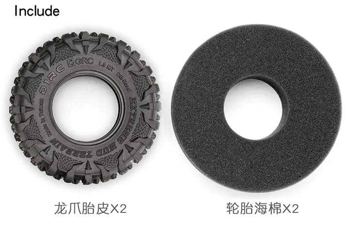 GRC 2pcs 1 9 дюйма Dragon Talon шина B5 мягкое колесо для автомобиля 1/10 RC|Детали и аксессуары|