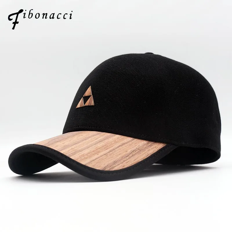 

Fibonacci 2018 New Style Brand Quality Wood Brim Baseball Caps Comfortable Soft Fabric Casual Women Men Hat Cap