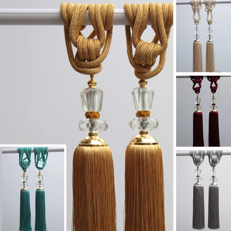 Curtain Tie and rope holder crystal ball exquisite curtain accessories