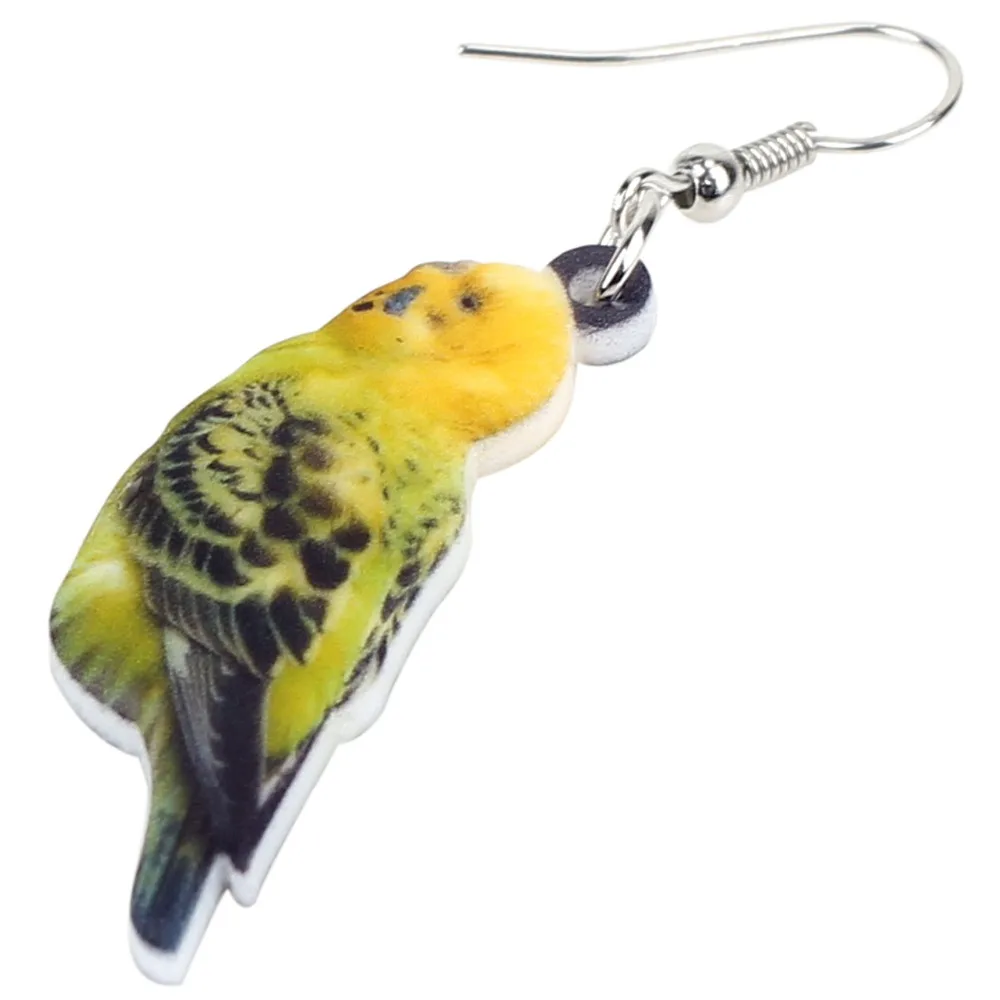 Bonsny акриловый Budgerigar попугай большой длинный свисающий капель новинка животные