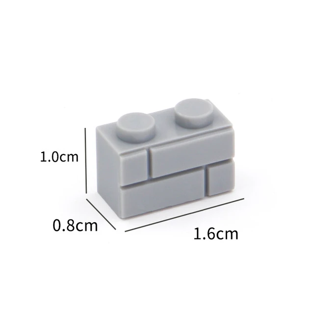 DIY Building Blocks Wall Figures Bricks 1x2 Dots 50/100PCS Educational Creative Toys for Children Size Compatible With 98283 2