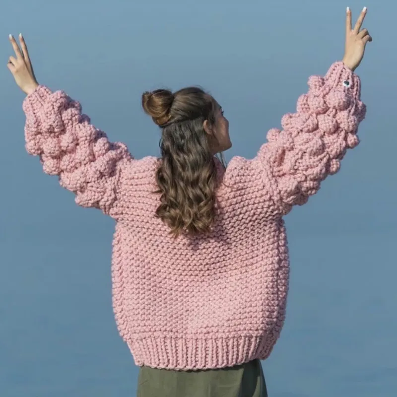 Осенне-зимний вязаный свитер для женщин, мода 2019, Harajuku, Свободный теплый кардиган, туника, Женский Повседневный длинный свитер для
