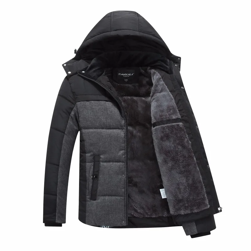 

Winter new high-quality cotton jacket middle-aged detachable cap thickening plus velvet cotton clothing cold coat jacket P82