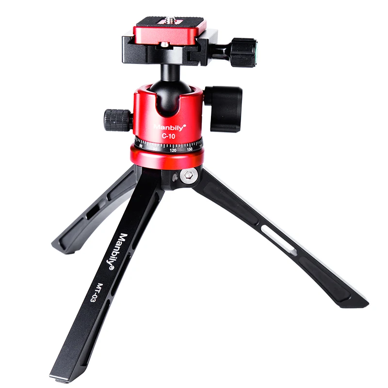 Compact Aluminum Camera Travel Tripod Stand with 360 Ball Head for